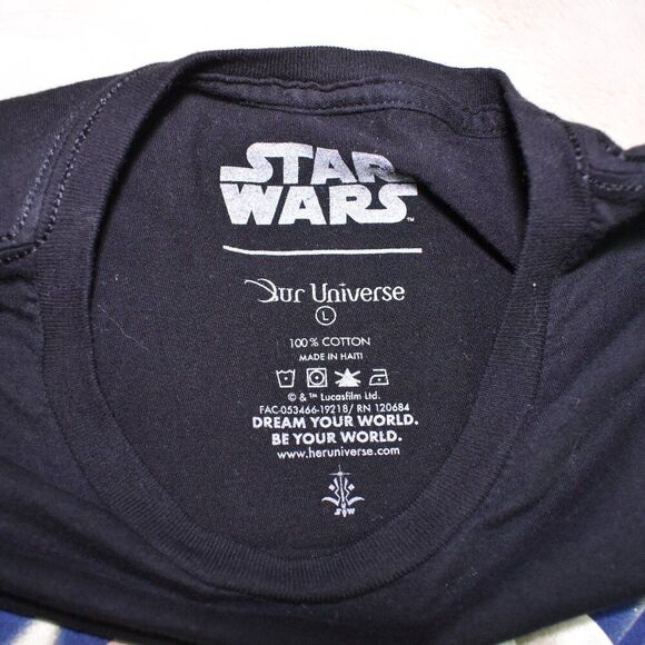 Star Wars Stormtrooper Black Graphic T-Shirt Size Large Cotton Tee - Picture 5 of 6